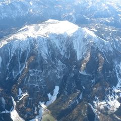Flugwegposition um 11:49:41: Aufgenommen in der Nähe von Gemeinde Puchberg am Schneeberg, Österreich in 3839 Meter
